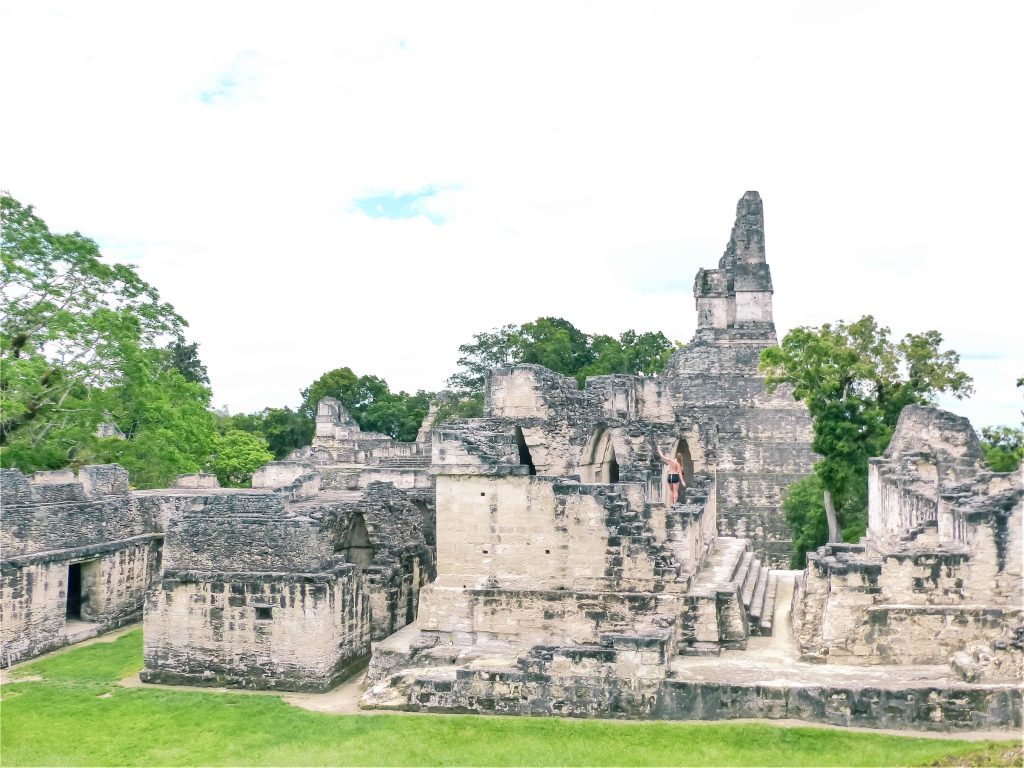 climbing tikal ruins guatemala a beautiful view of the ruins of tikal