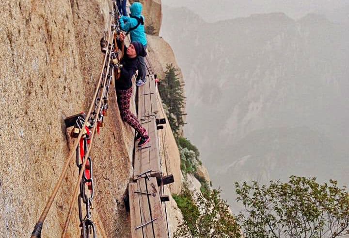 Hiking and climbing in HuaShan China